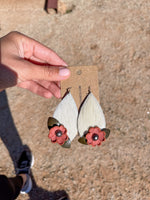 Cowhide Rain Drop Earrings