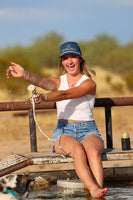 Cobalt & Silver Athletic Roper Hat