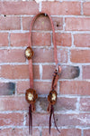 Leather Flower Headstall