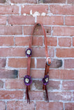 Leather Flower Headstall