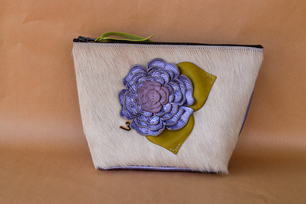 Cowhide Makeup Bag