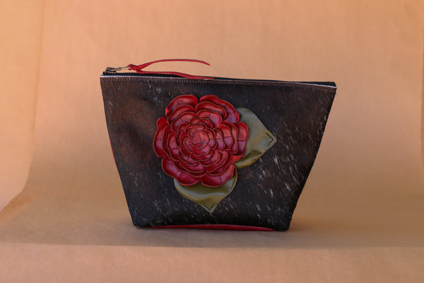 Cowhide Makeup Bag