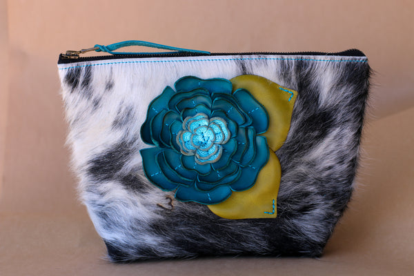 Cowhide Makeup Bag