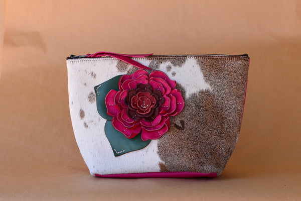 Cowhide Makeup Bag