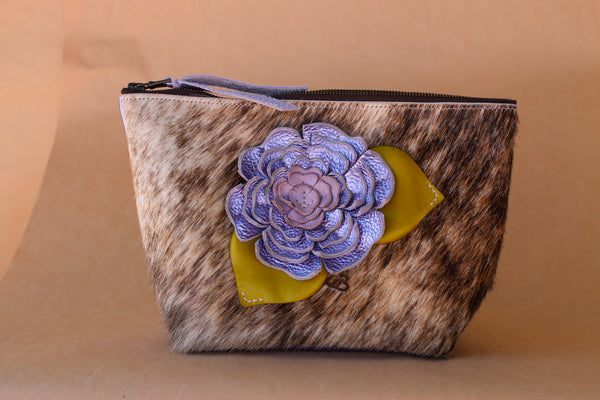 Cowhide Makeup Bag