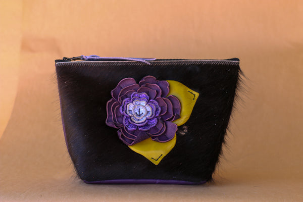 Cowhide Makeup Bag