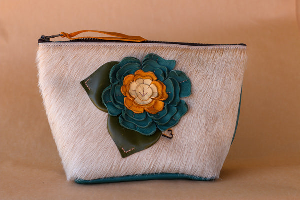 Cowhide Makeup Bag