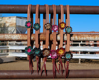 Leather Flower Headstalls