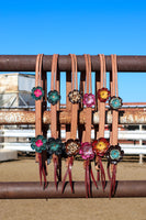 Leather Flower Headstalls