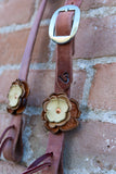 Leather Flower Headstall