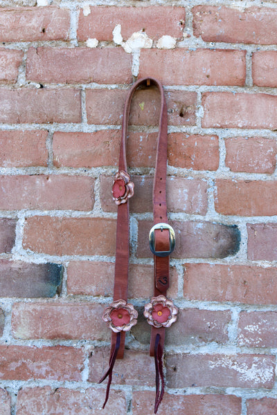 Leather Flower Headstall