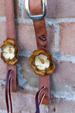 Leather Flower Headstall