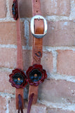 Leather Flower Headstall