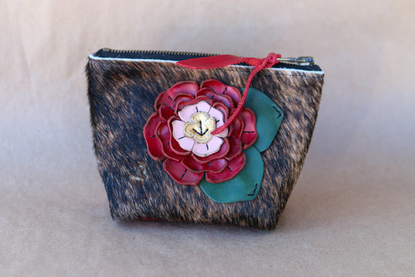 Mini Cowhide Makeup Bag