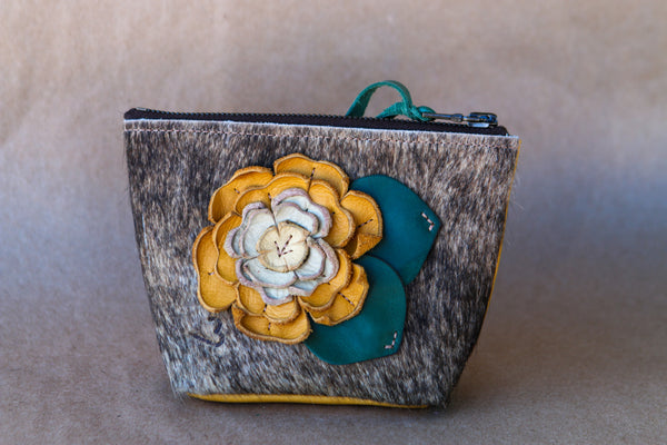 Mini Cowhide Makeup Bag