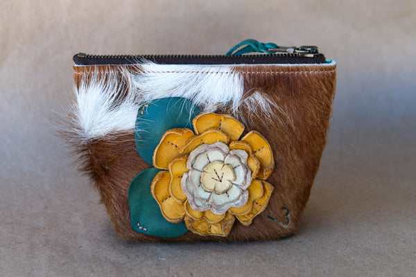 Mini Cowhide Makeup Bag