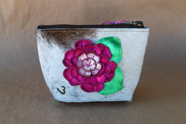 Mini Cowhide Makeup Bag