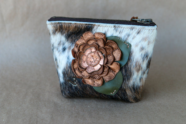 Mini Cowhide Makeup Bag