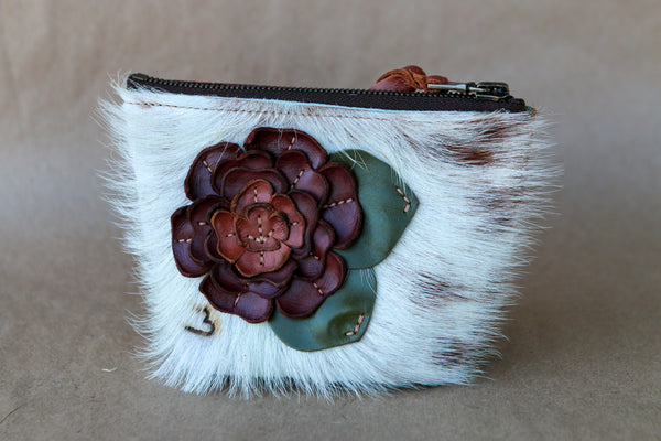 Mini Cowhide Makeup Bag