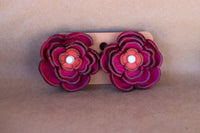 Leather Flower Earrings